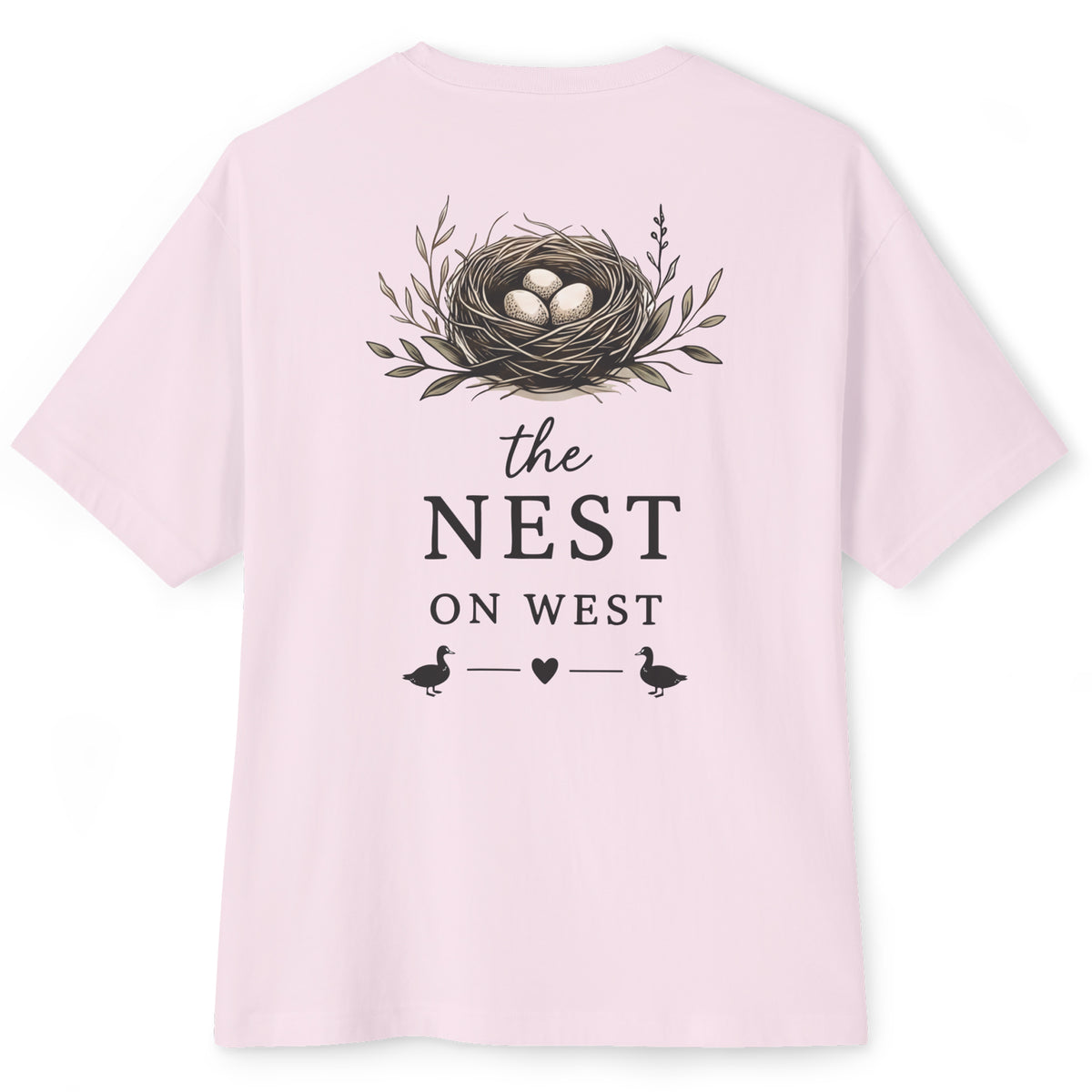THE NEST ON WEST UNISEX OVERSIZED BOXY TEE