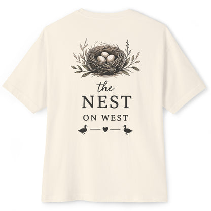 THE NEST ON WEST UNISEX OVERSIZED BOXY TEE