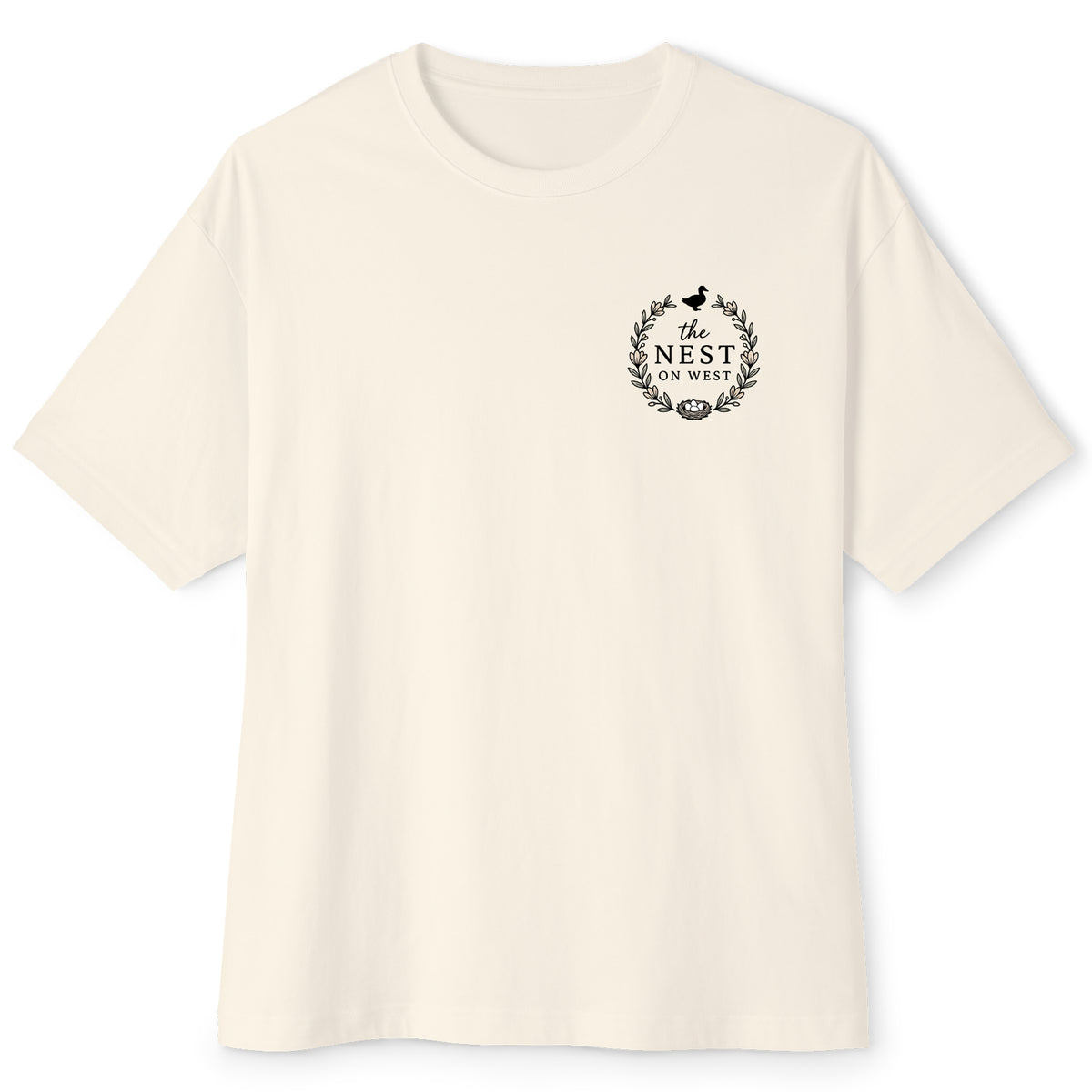 THE NEST ON WEST UNISEX OVERSIZED BOXY TEE