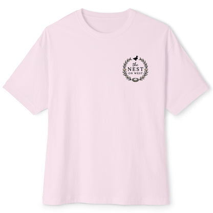 THE NEST ON WEST UNISEX OVERSIZED BOXY TEE