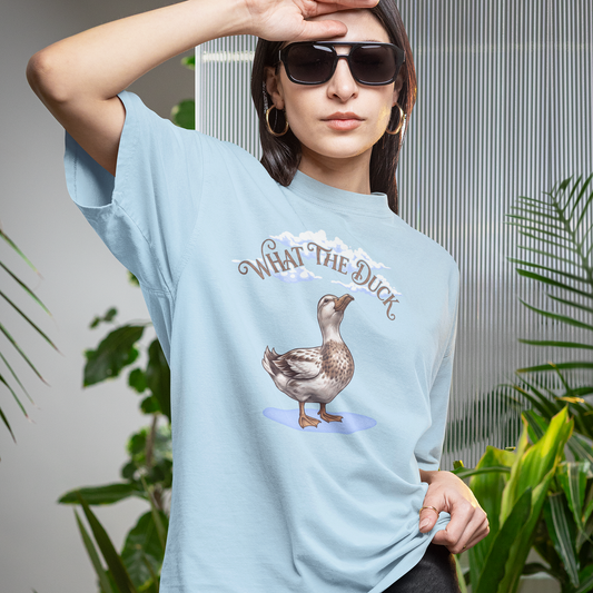 WHAT THE DUCK UNISEX GARMENT-DYED HEAVYWEIGHT T-SHIRT